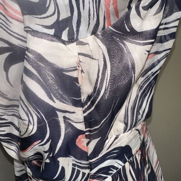 Laundry by Shelli Segal Dress Silk Mod Ikat Wrap Balloon Sleeve Mini Sz 14 EUC - Picture 9 of 12
